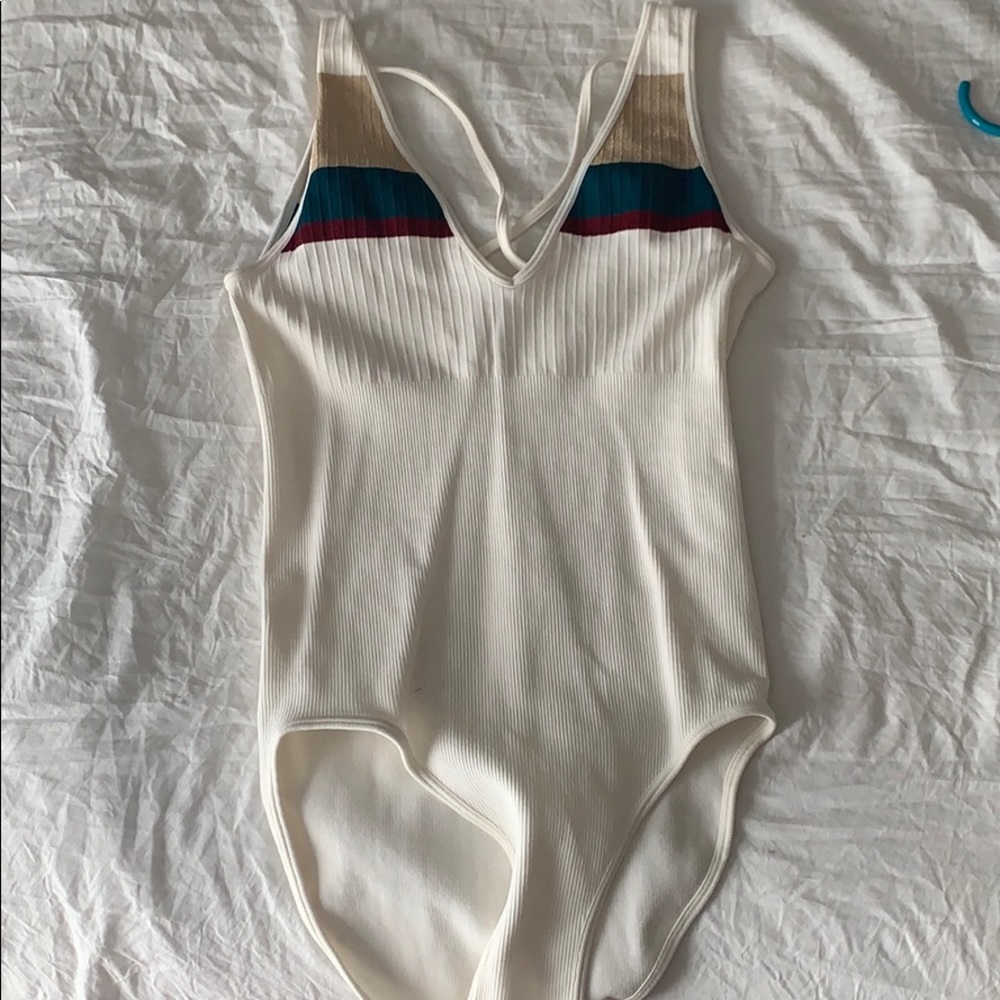 Cream body suit